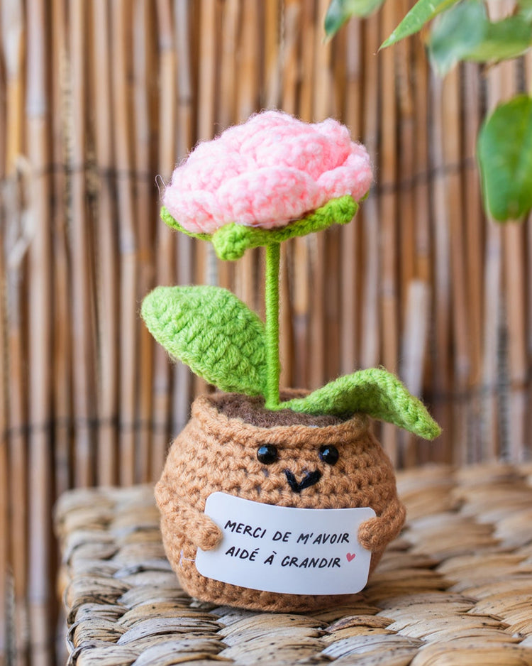 Fleur en crochet avec détails délicats et texture douce