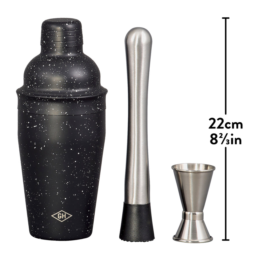 Kit de mixologie avec outils en acier inoxydable sur fond clair