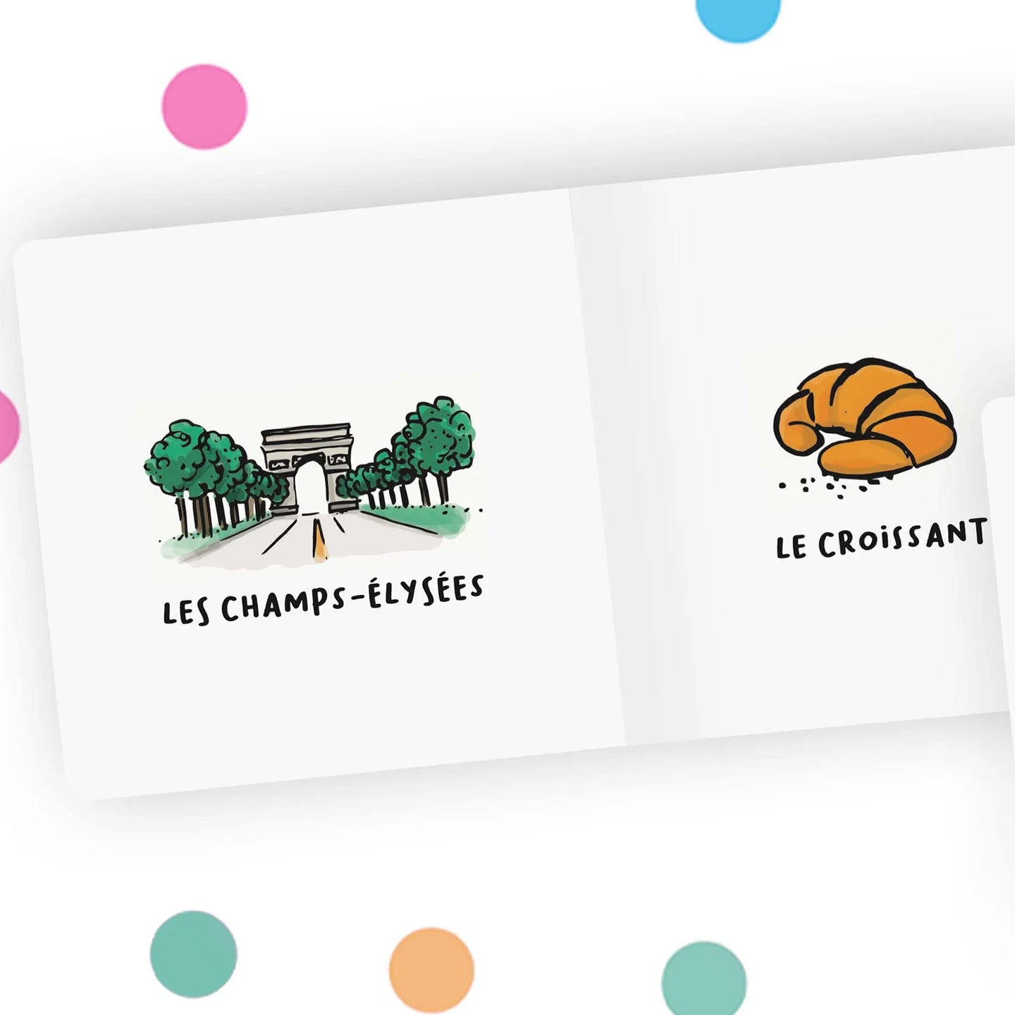 Livre imagier sur Paris avec illustrations colorées