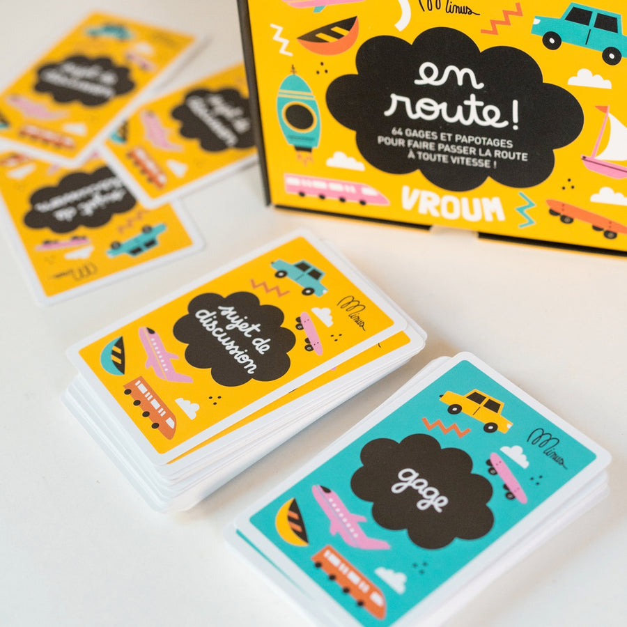 Jeu de discussion pour enfants avec illustrations colorées.