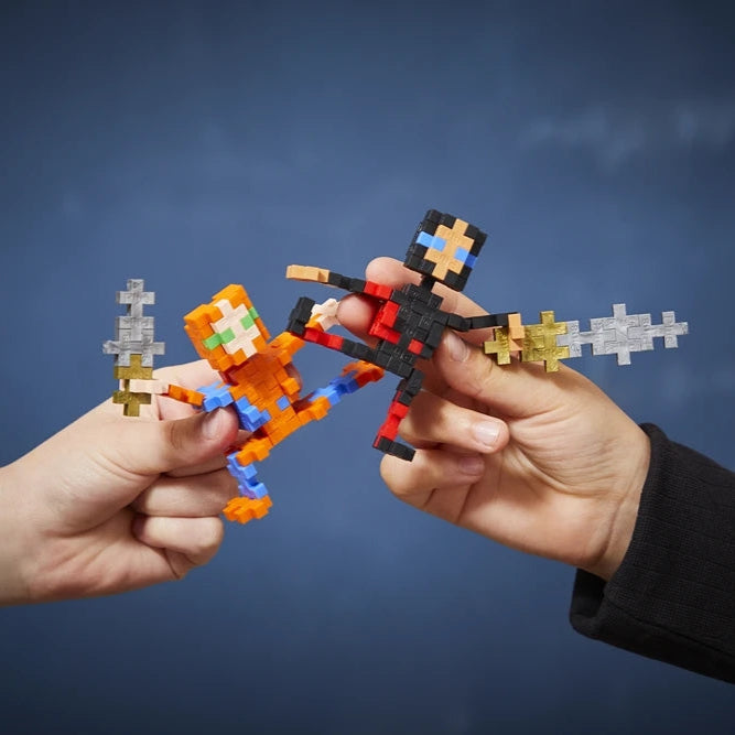 Kit de construction Ninja avec pièces colorées en détail