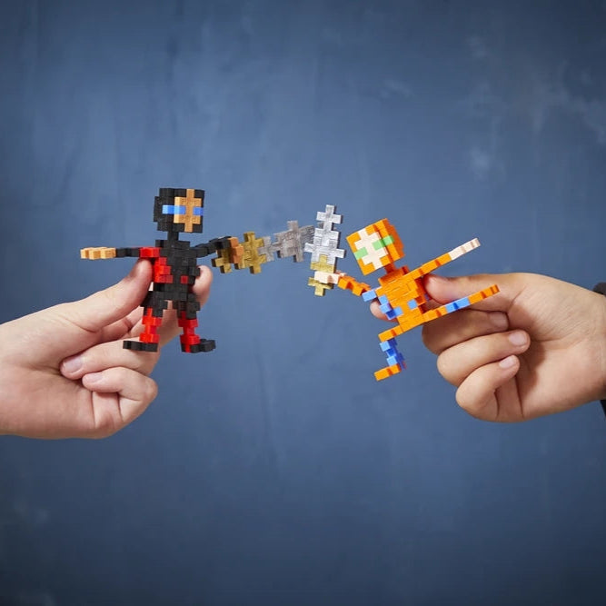 Kit de construction Ninja avec pièces colorées en détail