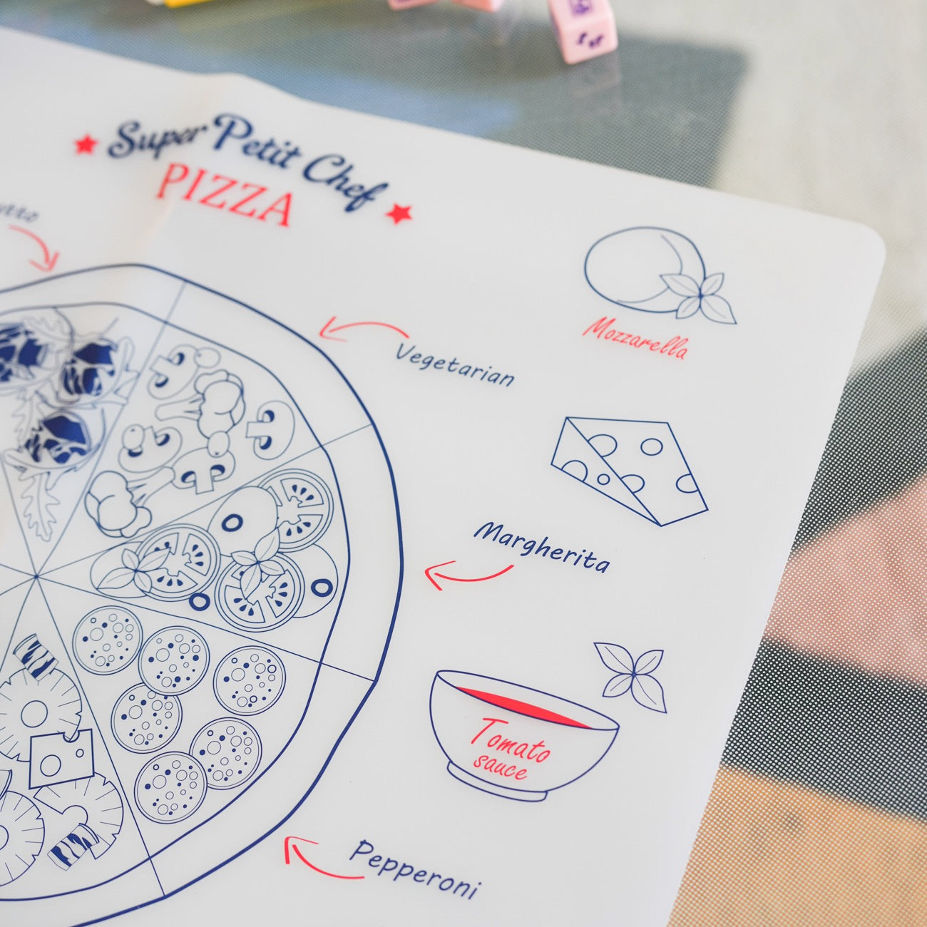 Kit de cuisine pizza pour enfants avec accessoires en silicone