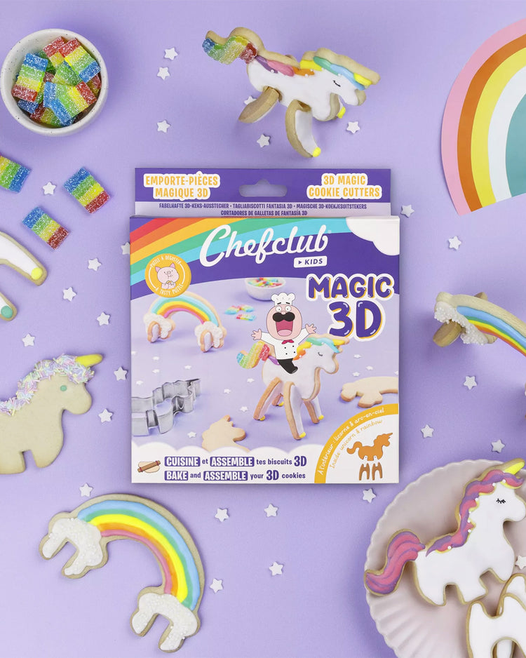 Emporte-pièce licorne en forme de biscuit coloré