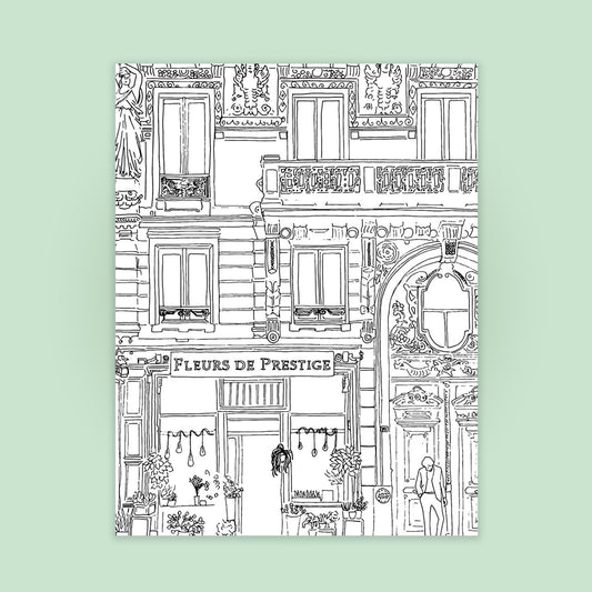 Cahier de coloriage Paris avec illustrations détaillées