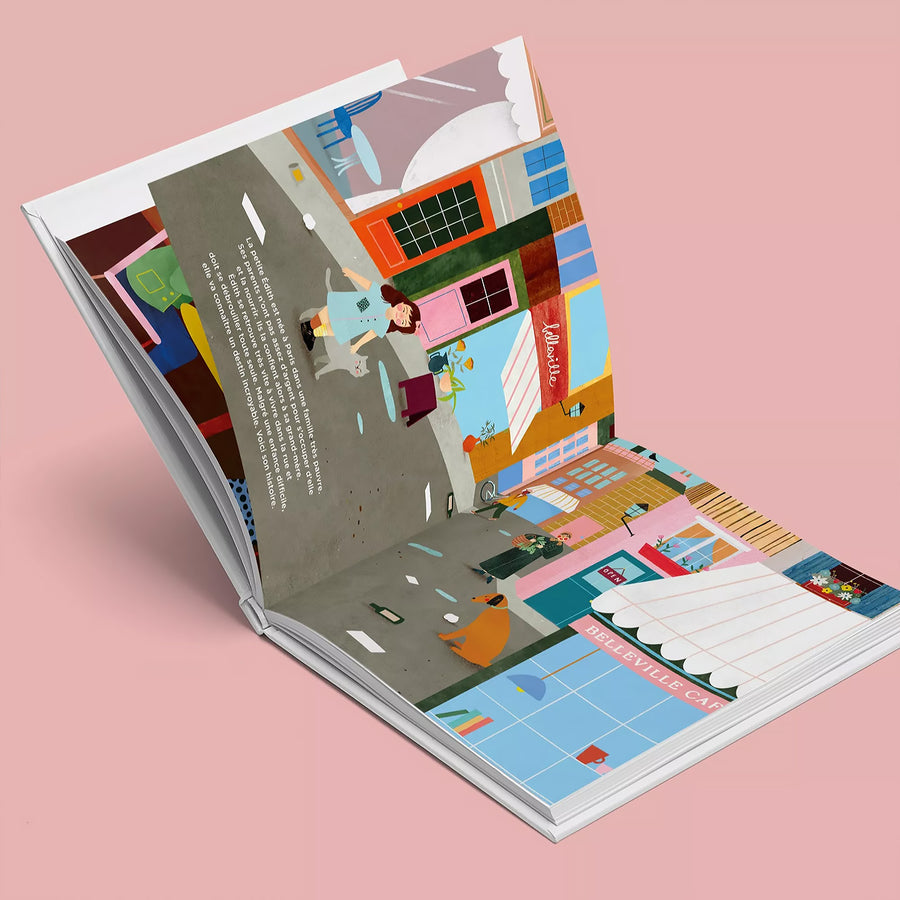 Couverture colorée du livre Édith pour enfants, illustrations vives.