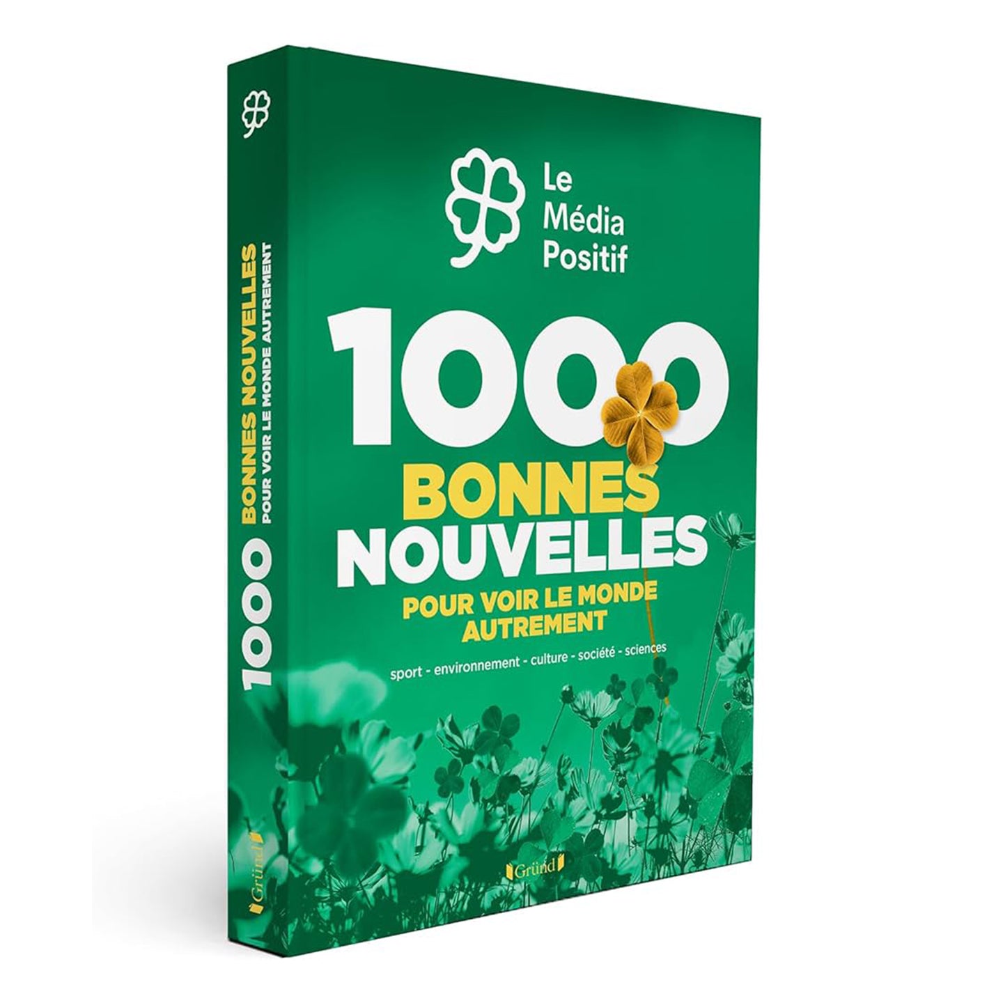 Couverture du livre '1000 Bonnes Nouvelles' avec illustrations colorées.