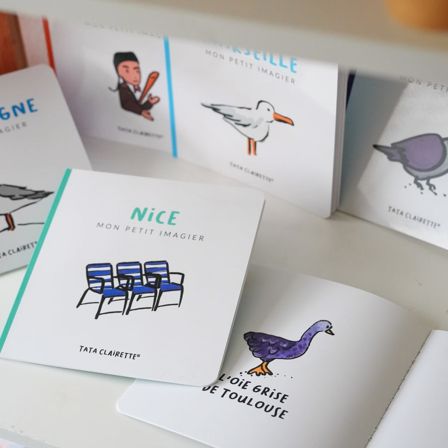 Livre imagier sur les villes avec illustrations colorées