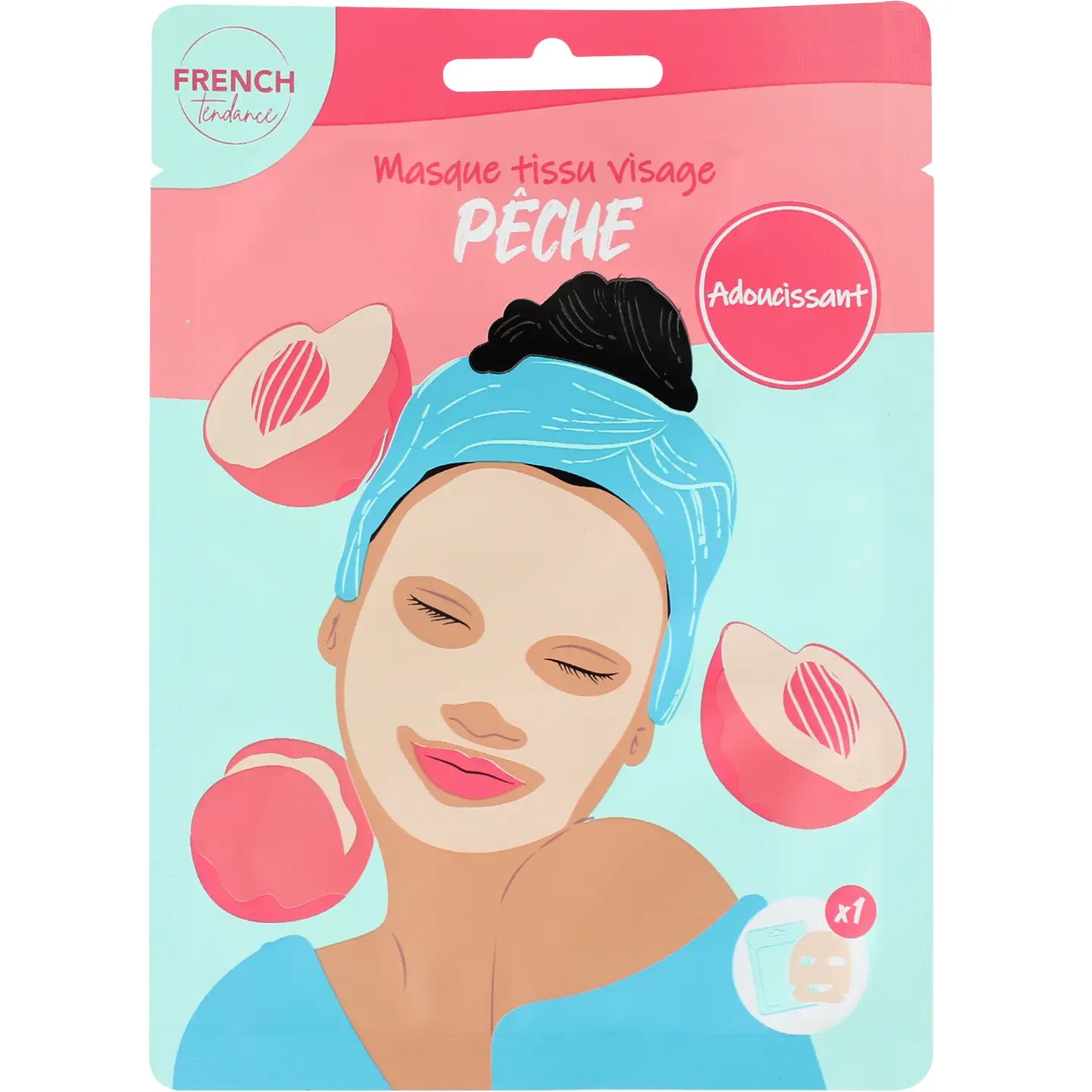 Masque adoucissant à la pêche, texture crémeuse et douce