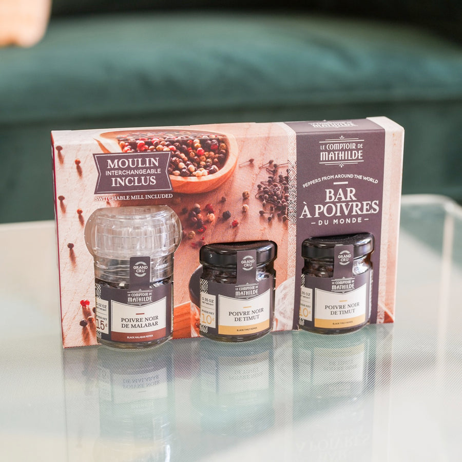 Coffret de moulin à sel et poivre avec design élégant