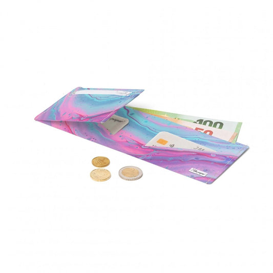 Portefeuille en carton avec motif tourbillon coloré