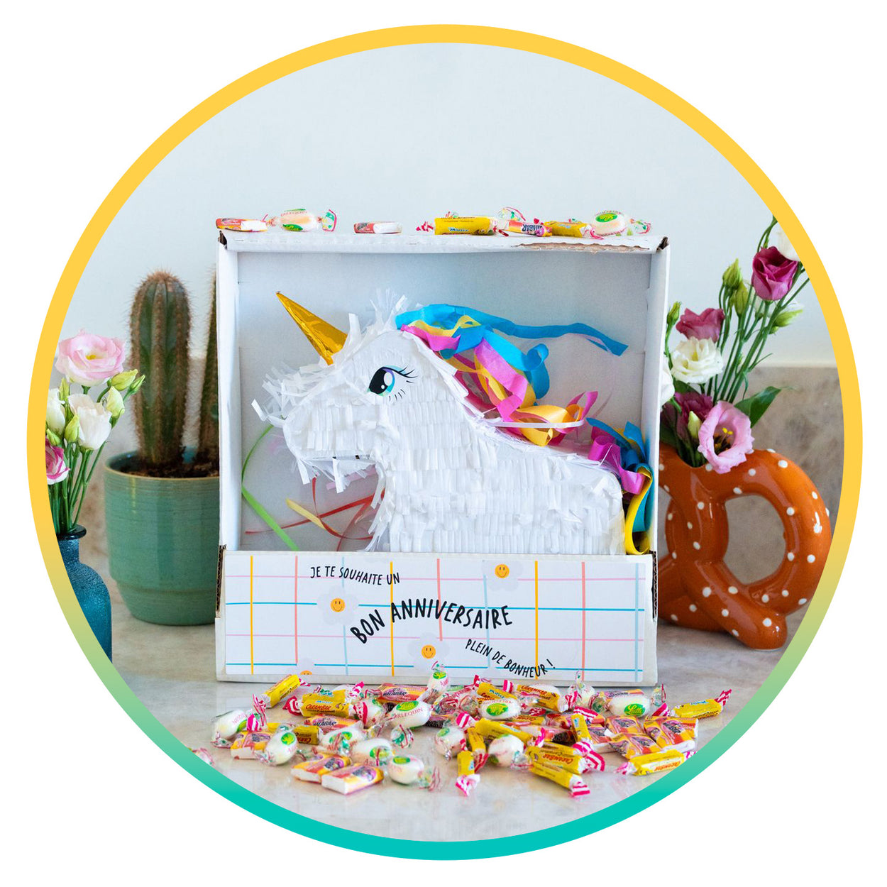 Piñata personnalisée garnie de bonbons