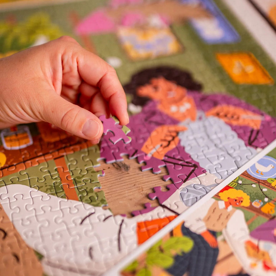 Puzzle Les copines de 1000 pièces, vue en détail des pièces