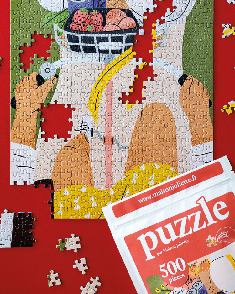 Puzzle de 500 pièces représentant une balade à vélo estivale.