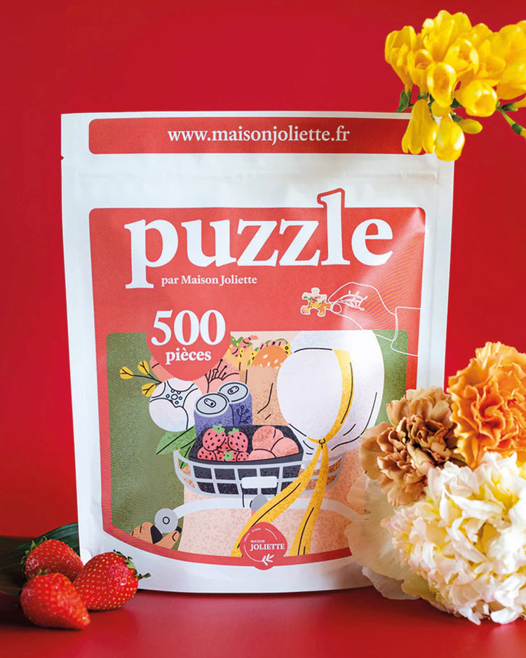 Puzzle de 500 pièces représentant une balade à vélo estivale.