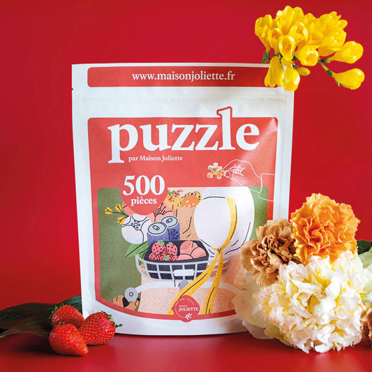 Puzzle de 500 pièces représentant une balade à vélo estivale.