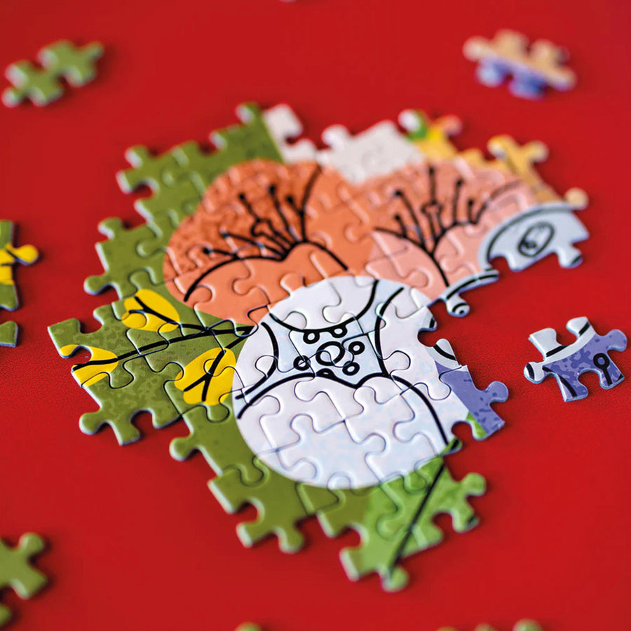 Puzzle de 500 pièces représentant une balade à vélo estivale.