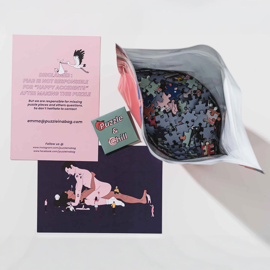 Puzzle Sexy avec motifs suggestifs en gros plan