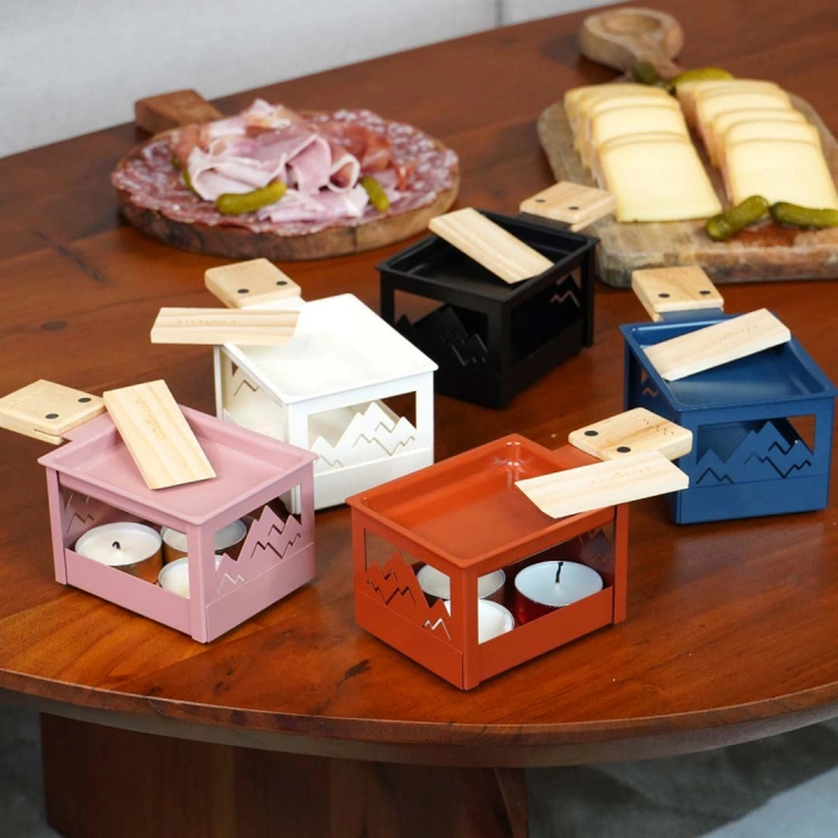 Raclette nomade pliée, idéale pour les repas en extérieur