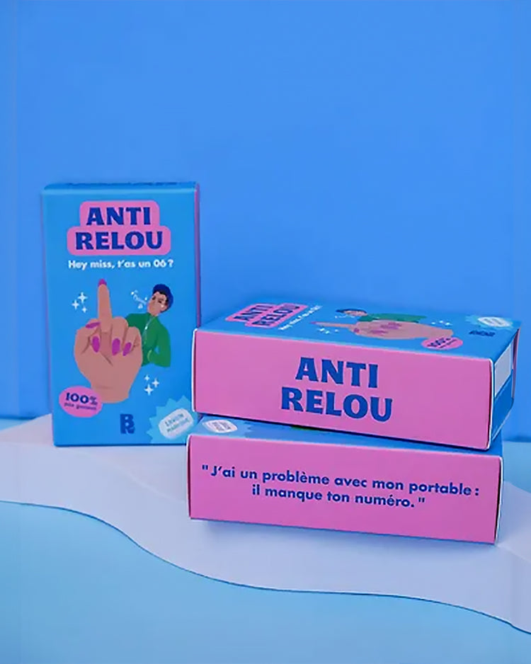 Savon anti-relou avec un design humoristique et coloré.