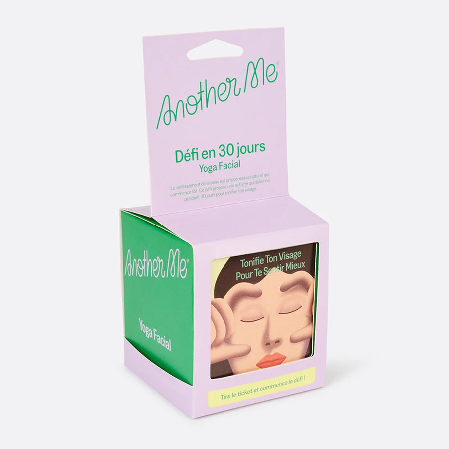 Illustration des défis de yoga visage avec exercices variés