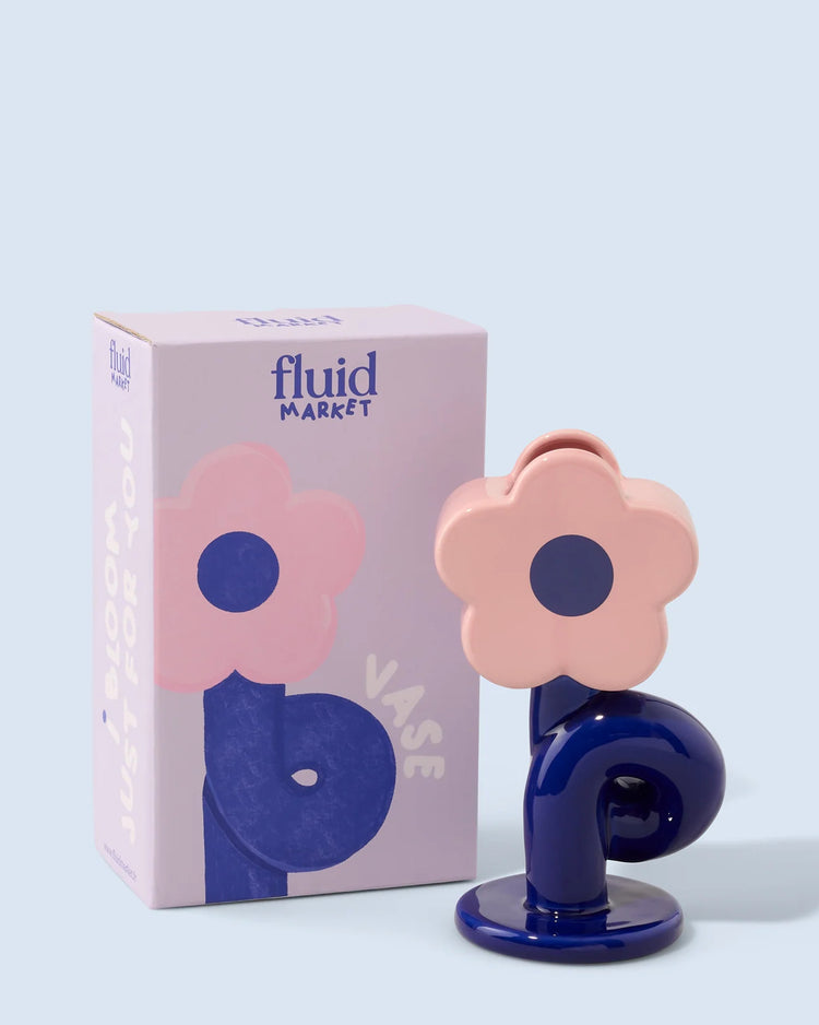 Vase Fleur Loop en forme de boucle sur fond clair