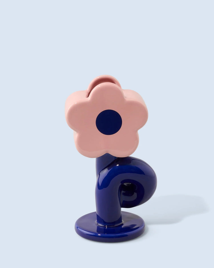 Vase Fleur Loop en forme de boucle sur fond clair