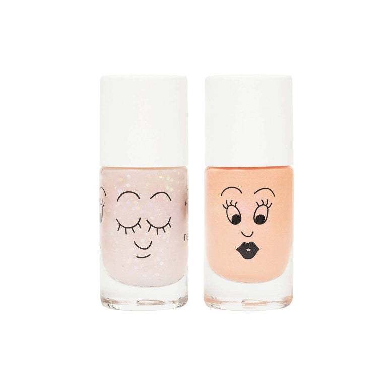 Coffret de vernis pour enfants avec paillettes et corail