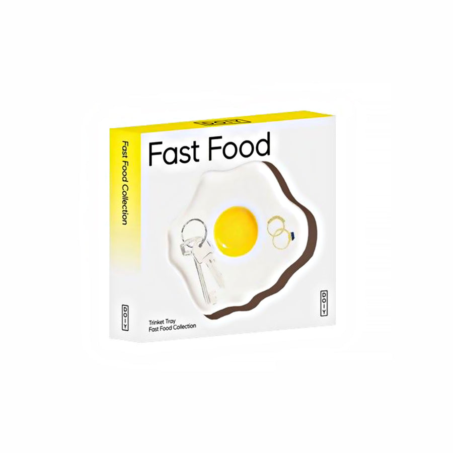 Vide poche en forme d'œuf au plat, vue de dessus