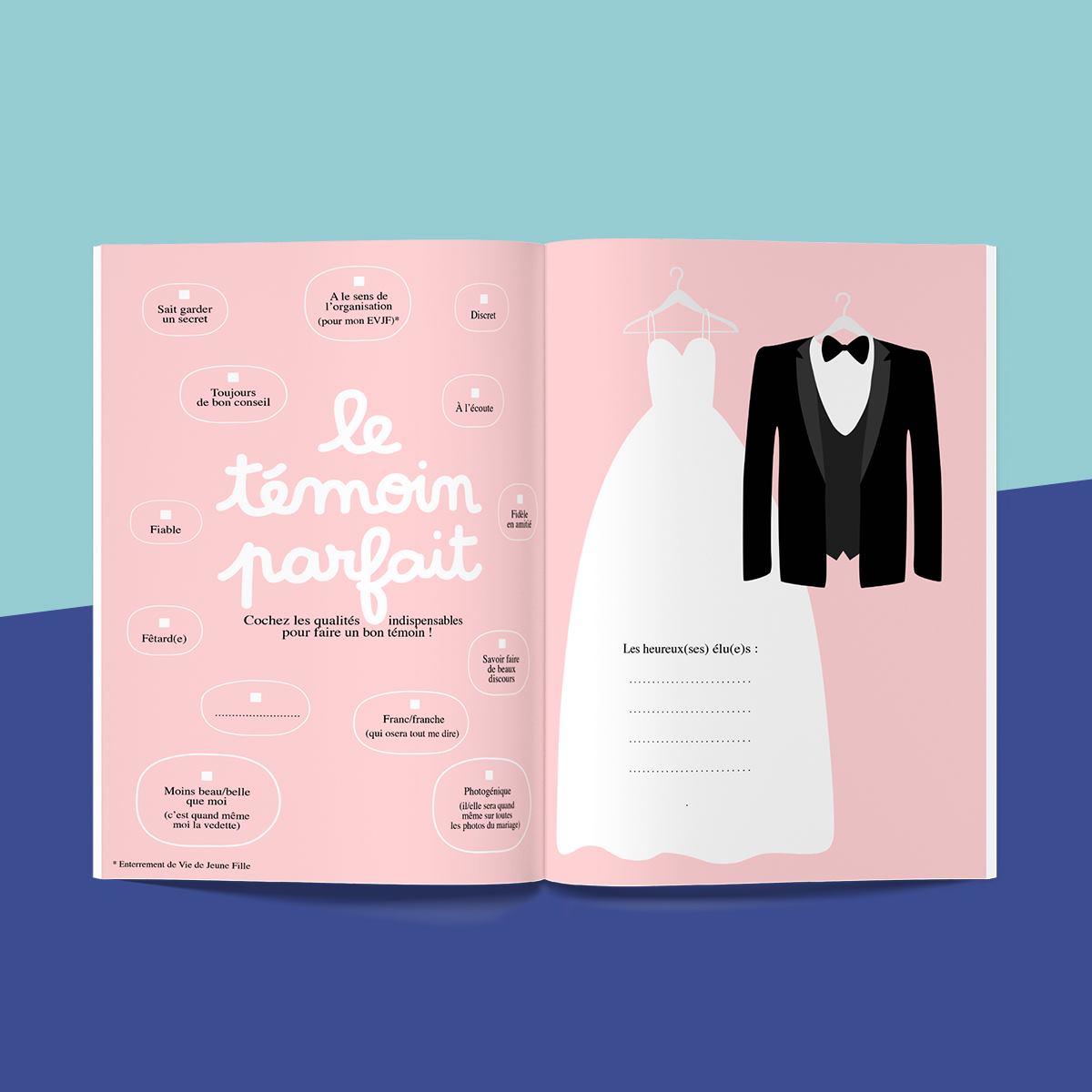 Carnet de mariage Minus avec couverture élégante en blanc