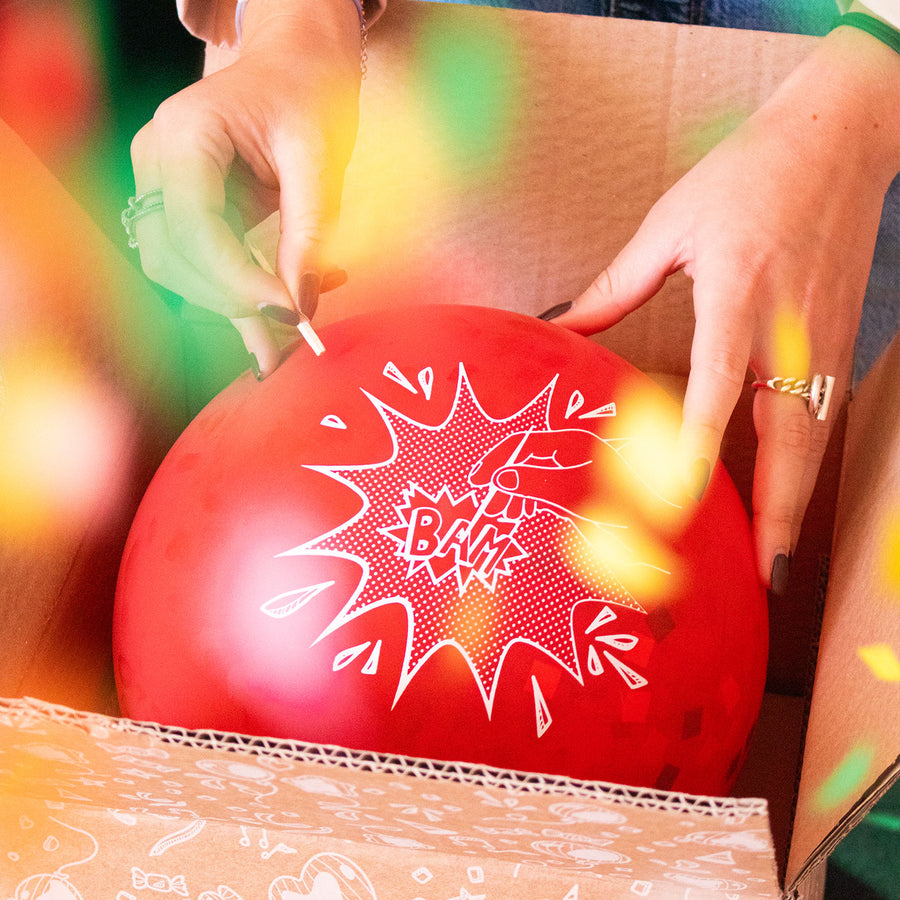 BAM Box confettis colorés sur fond blanc