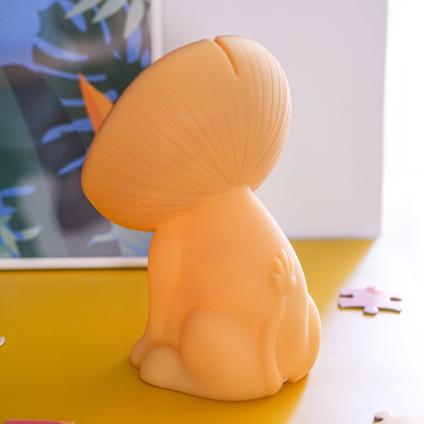 Veilleuse lion avec texture douce et lumière apaisante