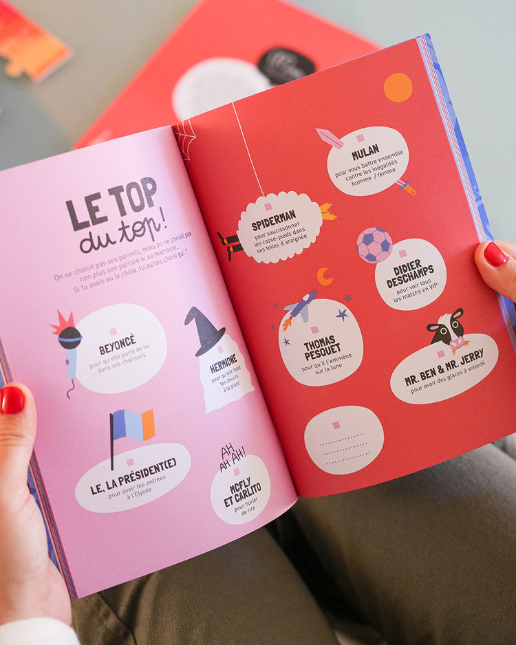 Couverture colorée du livre sur les parrains et marraines
