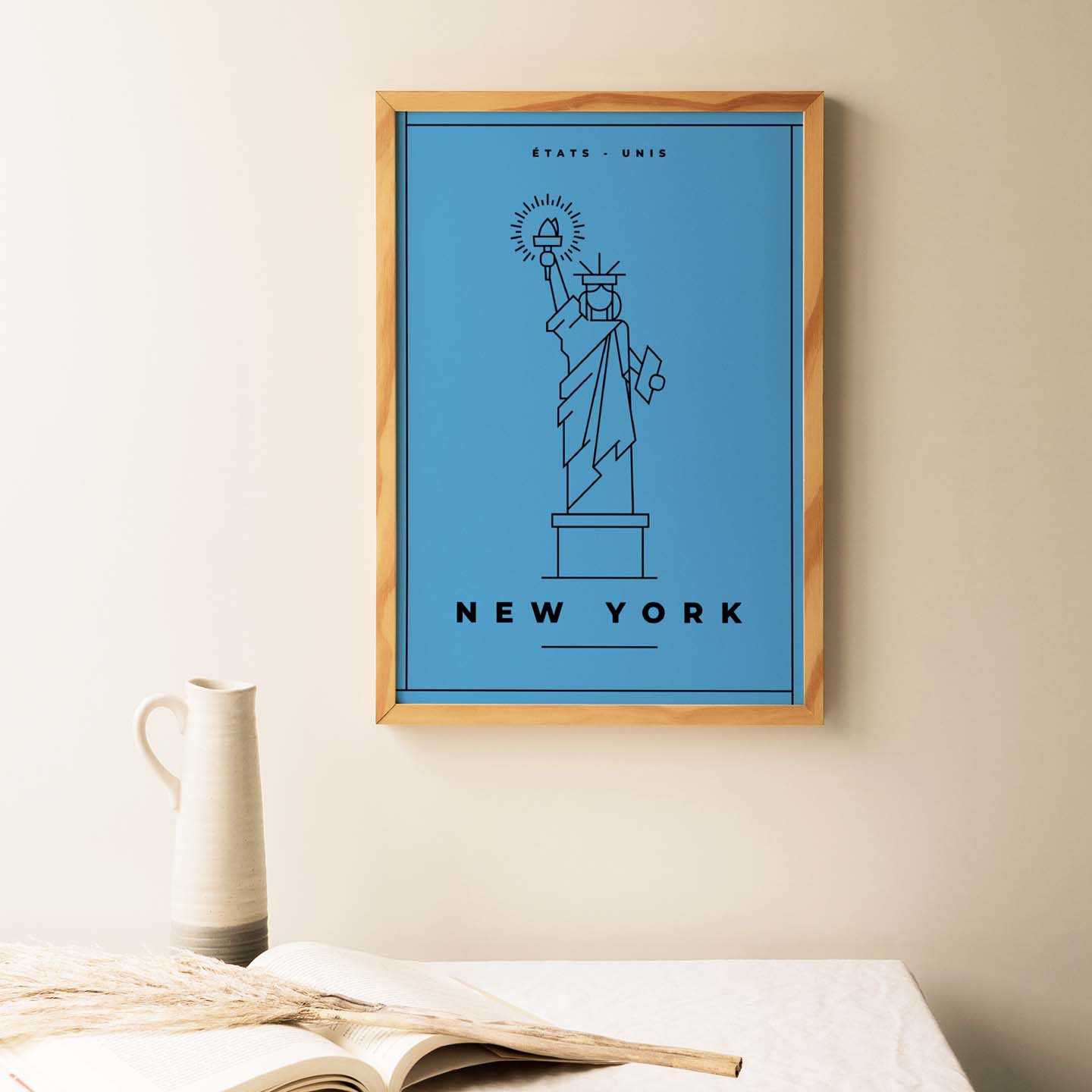 Affiche de voyage personnalisée avec vue sur New York