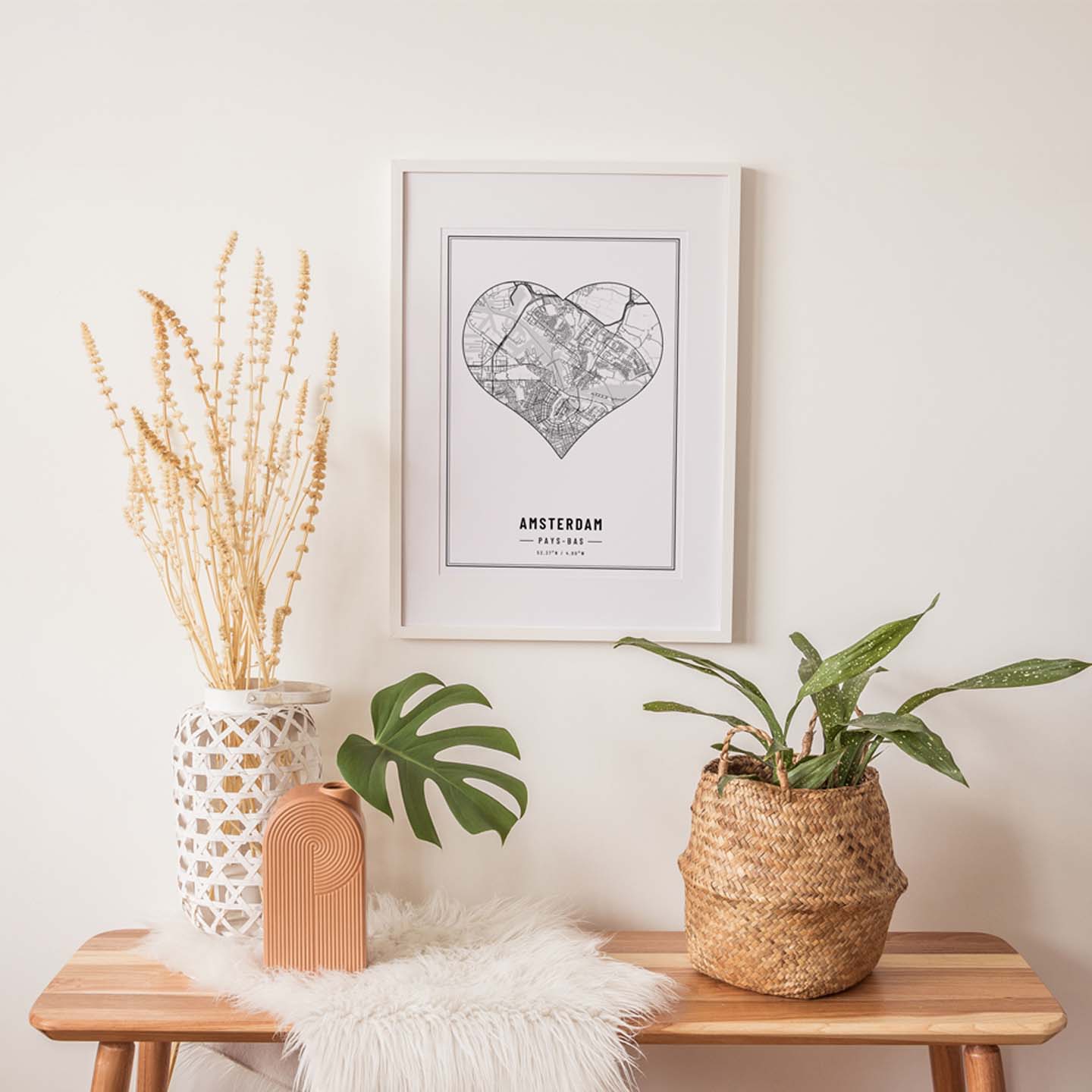 Affiche de voyage personnalisée sur fond blanc