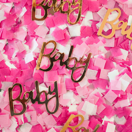 BAM Box confettis en rose avec texture douce et festive.