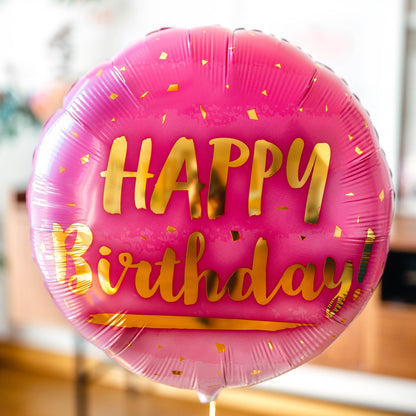 Ballon Happy Birthday Rubis - Mieux Que Des Fleurs