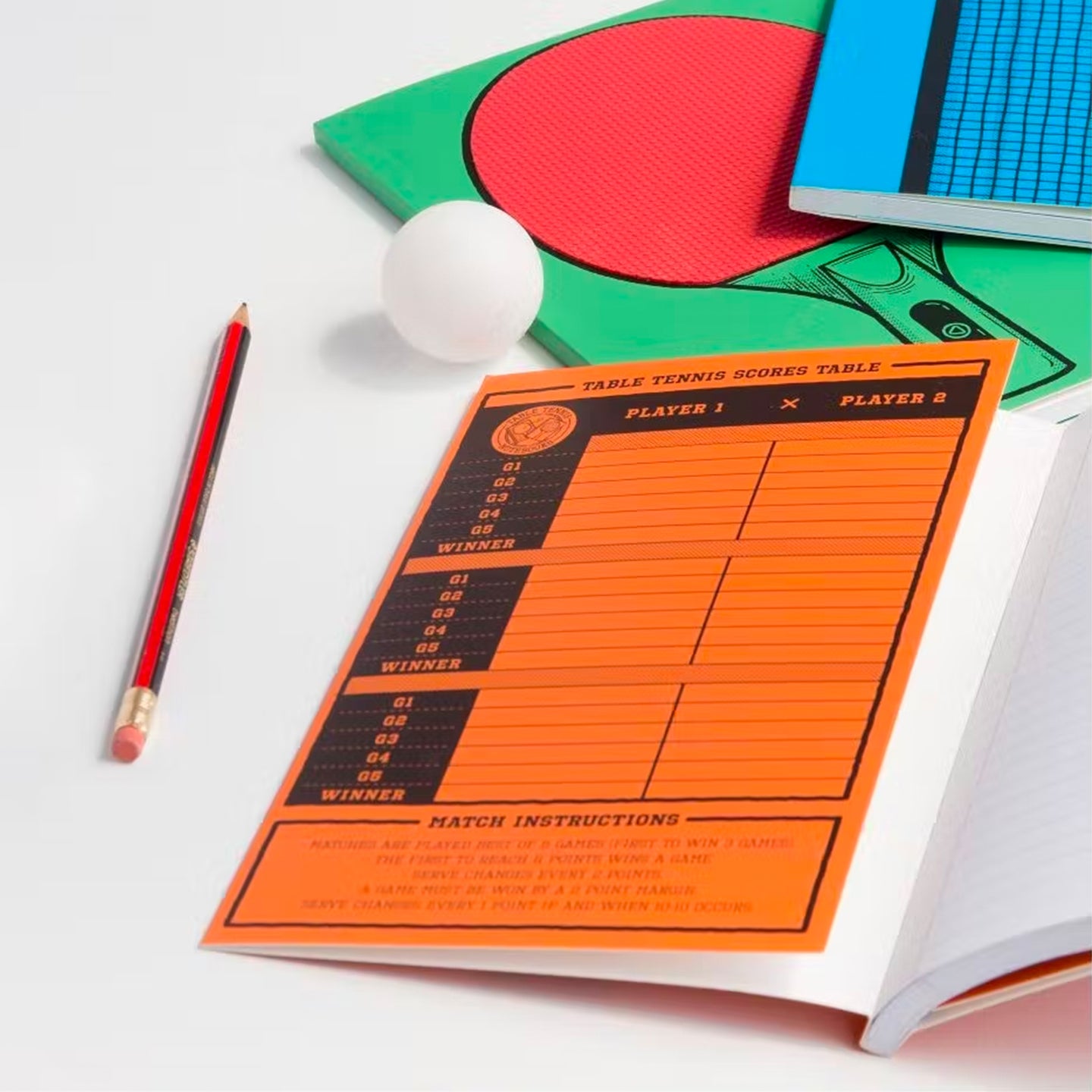 Carnets pour jouer au ping-pong au travail - mieux que des fleurs