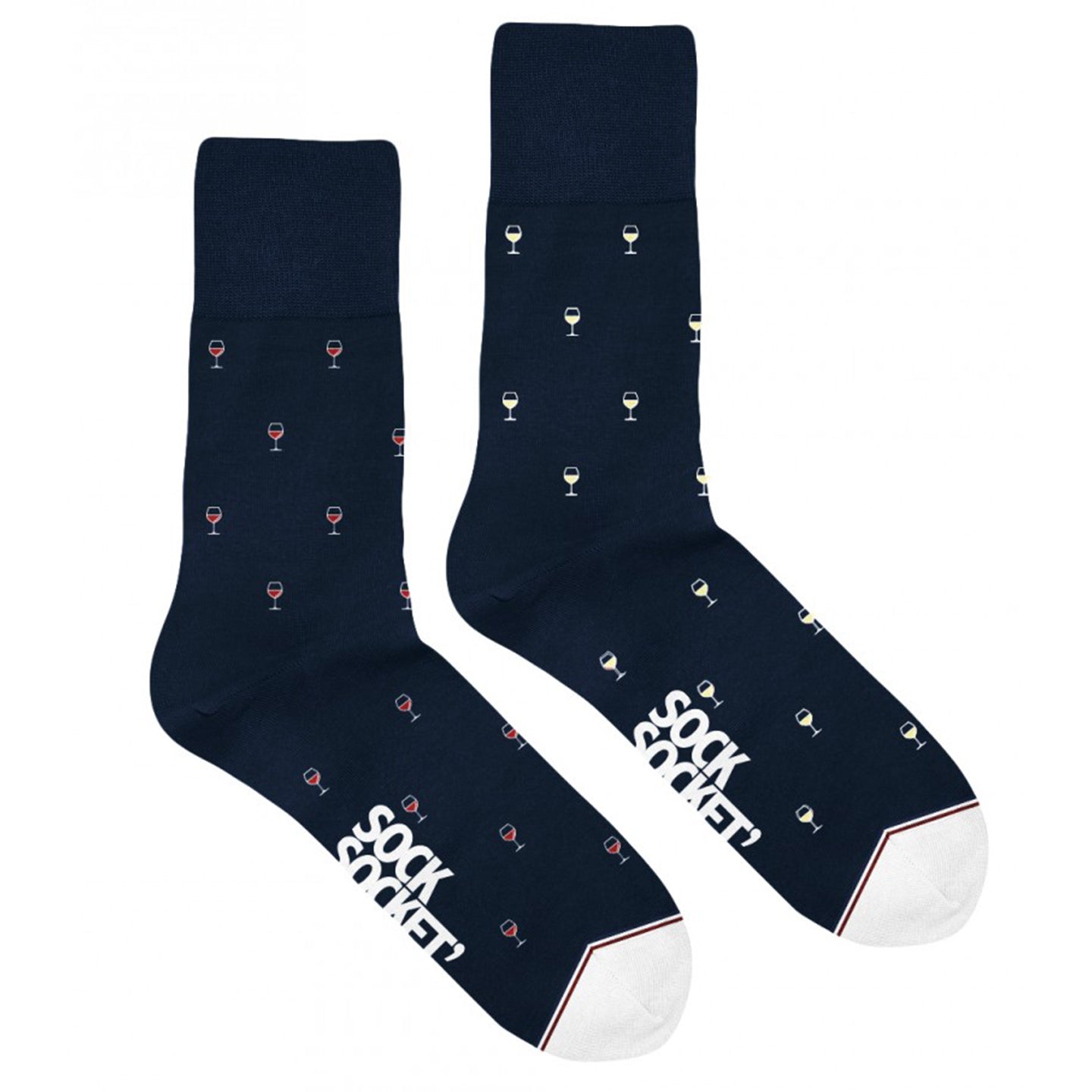 Chaussettes avec des verres de vin - Mieux Que Des Fleurs