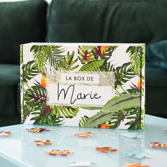 Cool box personnalisable avec motif tropical vibrant.