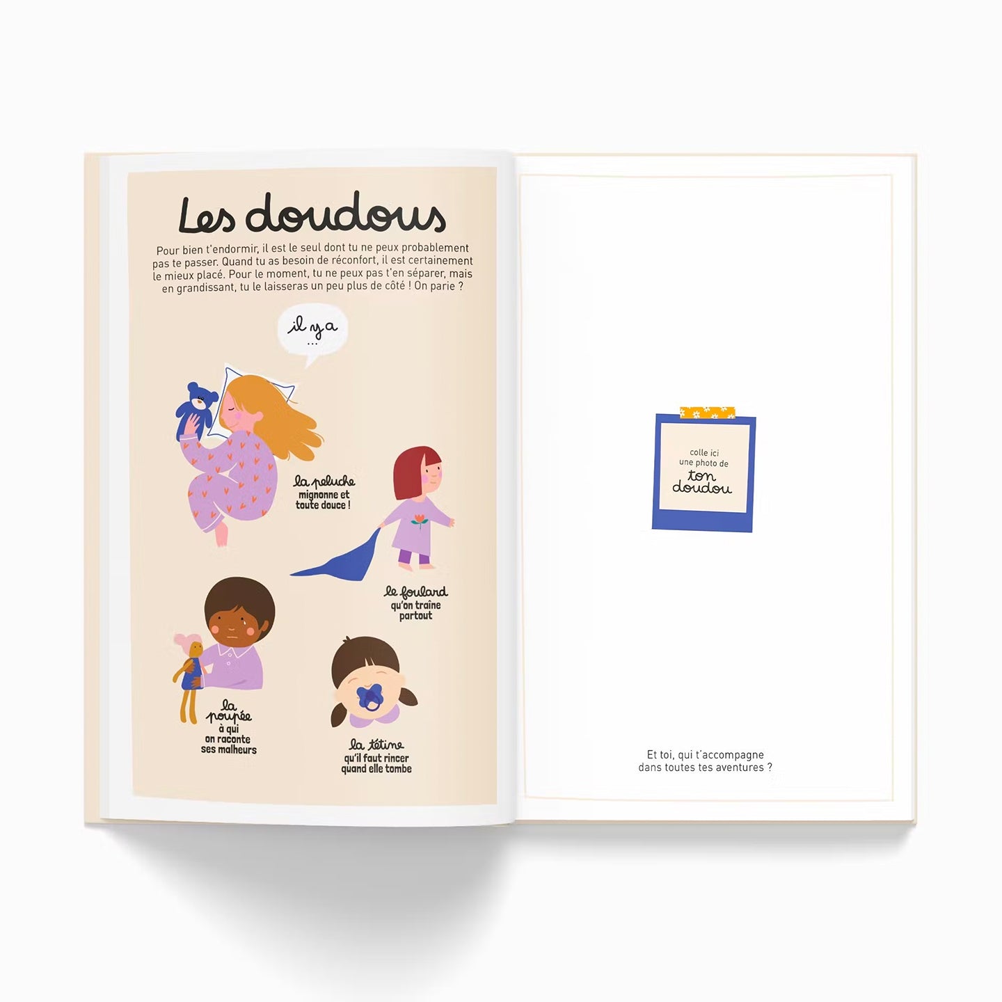 Livre pour enfants avec couverture colorée et illustrations ludiques.