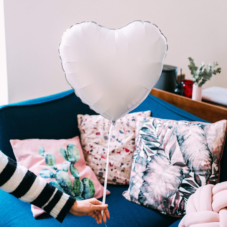 Ballon coeur blanc pour une décoration romantique