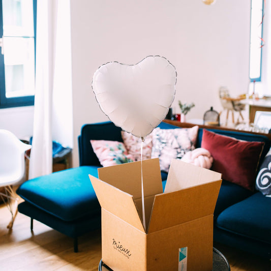 Ballon coeur blanc pour une décoration romantique