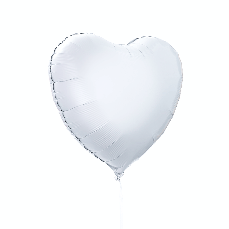 Ballon coeur blanc pour une décoration romantique.
