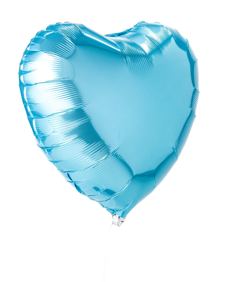 Ballon coeur bleu perle, décoration festive pour toutes occasions.