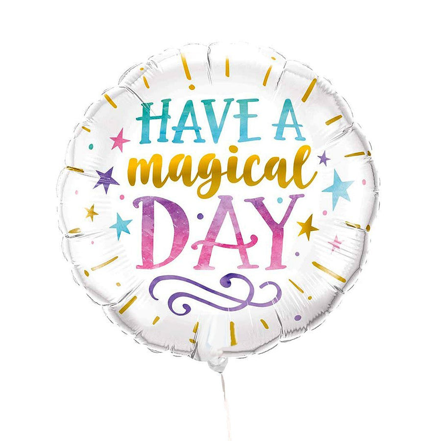 Ballon Magical Day coloré avec motif étoiles pour une journée magique.