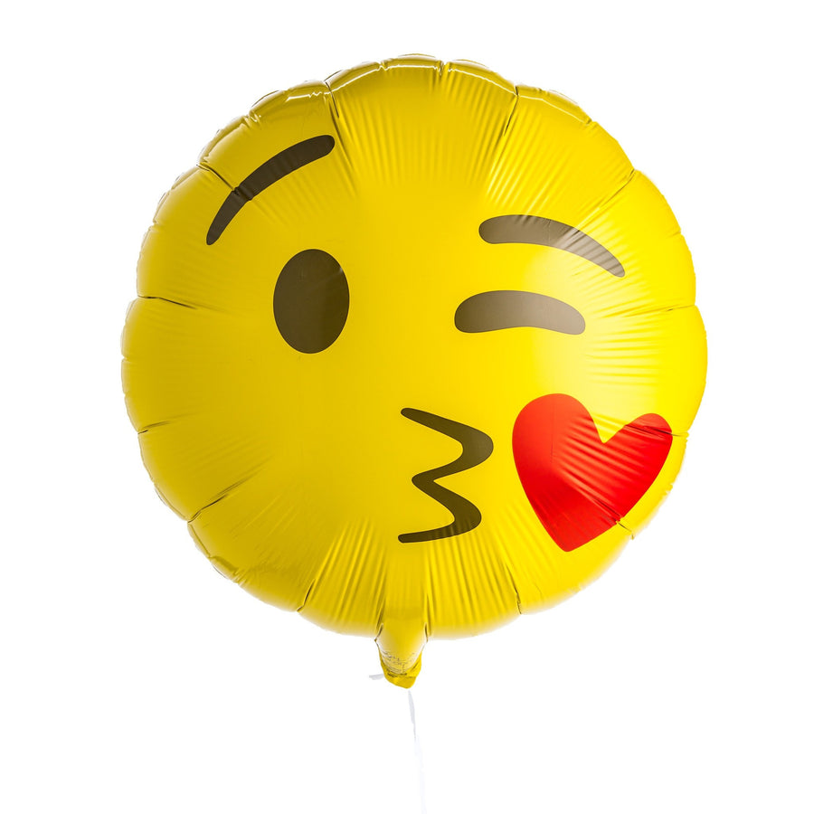 Ballon Emoji Bisous avec motif de bisous, idéal pour exprimer l'affection et la tendresse.