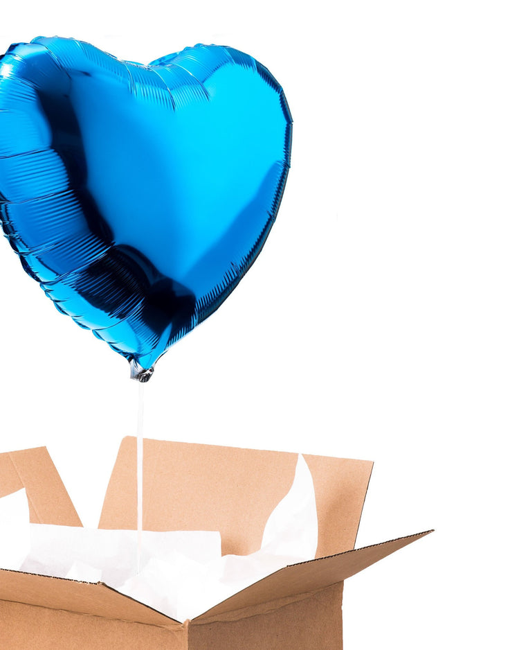 Ballon coeur bleu saphir, cadeau original pour exprimer son amour.