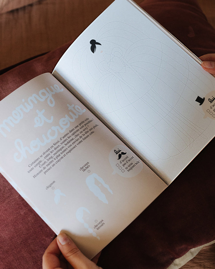 Carnet de mariage Minus avec couverture élégante en blanc