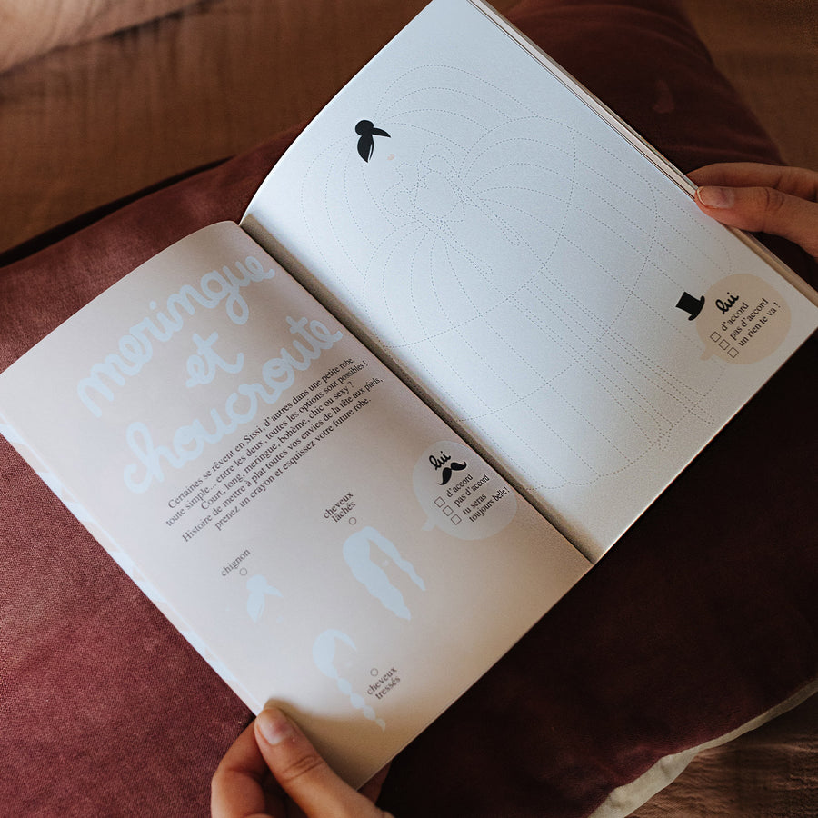 Carnet de mariage Minus avec couverture élégante en blanc